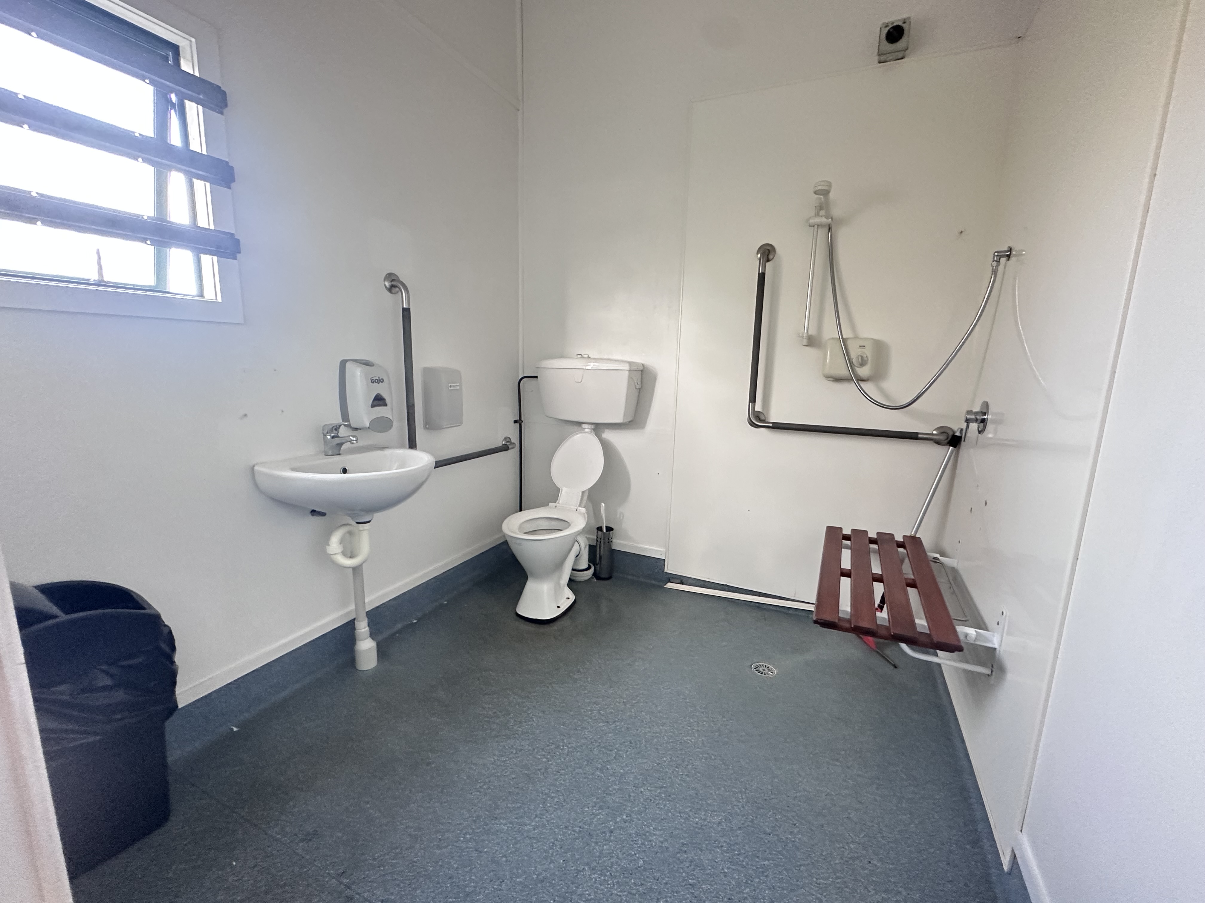 Accessible bathroom with shower